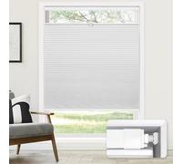 LazBlinds No Tools No Drill Cordless Cellular Shades, Top Down Bottom Up (TDBU) Honeycomb Shades for Home, Blackout Light Blocking Thermal Insulation Blinds for Windows, 27" W x 64" H, White