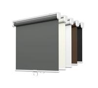 LazBlinds No Tools No Drill Cordless Roller Shades, 100% Blackout Roller Blinds for Windows, Thermal Insulated UV Protection Waterproof Roll Up Window Blinds and Shades, 31'' W x 48'' H, Grey