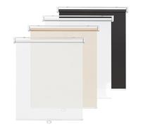 LazBlinds No Tools No Drill Cordless Roller Shades, Light Filtering Window Sheer Shades Transparent UV Protection Roll Up Blinds for Windows, 35'' W x 72'' H, White