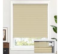 LazBlinds Window Shade, Cordless, Cellular, for Windows, No Tools, No Drilling, Blackout Honeycomb Pleated Shade for Window Size W22.5 X H48.0", Cream