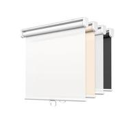 LazBlinds Wireless Roller Blinds No Drilling Light Filter Roller Blinds for Windows Heat Insulated UV Protection Roll Up Window Blinds and Sun Shade 22" W x 72" H White