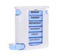 Lazder 7 Day Weekly Pill Box Organiser Stacking Tower Large 4 Daily Compartments Tablet Box