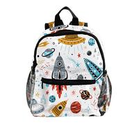 LAZEN Lightweight Kids Backpack Kindergarten School Bag Child Rucksack Daypack for 3-8 Years Old Cartoon Rockets Planets Stars Comets