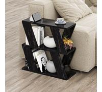 Lazena' Modern Side Coffee Table with 3 Tiers H 55.4cm Decortie Jet Black 1 Pack
