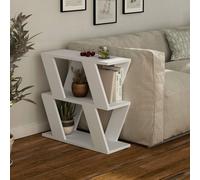 Lazena' Modern Side Coffee Table with 3 Tiers H 55.4cm Decortie White 1 Pack