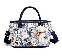 Lazeny Baby Changing Bag Backpack Nappy Diaper Bag Totes Rucksack Multifunctional Mummy Shoulder Bag Travel Handbag, Waterproof Satchel Messenger Bag Organiser for Women Girl Daypack (Maple Leaves)