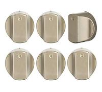 LAZER ELECTRICS Hot-Ari ix Control Knob for Hotpoint, Ariston, Whirlpool Hob Oven Cooker (Updated Design Pack of 6, Gold/Metalic)