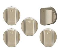 LAZER ELECTRICS Hot-Ari ix Control Knob for Hotpoint, Ariston, Whirlpool Hob Oven Cooker (Updated Design Pack of 5, Gold/Metalic)