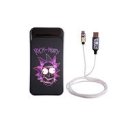 Lazerbuilt Rick & Morty 10, 000 mAh Light-Up Power Bank & Type-C To USB Charging Cable Lazerbuilt Multicolor