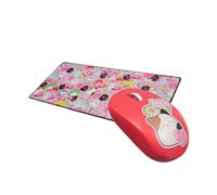 Lazerbuilt Squishmallows Bluetoooth Gaming Mouse And Mat Set, Non-Slip | Large colourful Squishmallows Character Print mat with Plug And Play Bluetooth optical mouse.