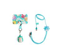 Lazerbuilt Squishmallows Winston Mobile Charm & Tatiana The Dragon Charging Cable Set Lazerbuilt Multicolor