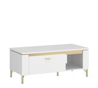 Lazio Coffee Table 1 Drawer in Alpine White/White Gloss