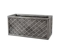Sankey Lazio Pewter Plastic Rectangular Trough (H)33Cm (W)70Cm (D)30Cm