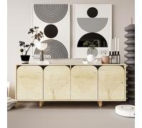lazio wooden sideboard with 4 doors in sapphire oak