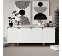 lazio wooden sideboard with 4 doors in white
