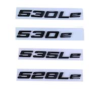 LAZIRO 3D ABS Black Car Rear Trunk Badge Decal Emblem Letters Sticker 530e 540e Logo Fit For BMW 530e M Sport G30 G31 Accessories (Color : Glossy Black, Size : 530 e)