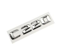 LAZIRO 3D Chrome Car Letters Rear Trunk Emblem Badge Sticker For Logo Fit For Mercedes Benz C180 C200 C220 C300 C400 W204 W205 Accessories (Color : C220)