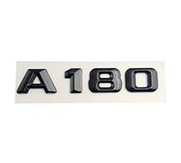 LAZIRO ABS Black 3d Letters For Car Rear Trunk Badge Sticker Emblem Logo Fit For Mercedes Benz A45 A160 A180 A200 A260 W176 W177 Accessories (Color : Glossy Black, Size : A180)