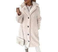 LAZIRO Autumn And Winter Women'S Solid Colour Long-Sleeved Lapel Top Long Comfortable Casual Jacket