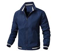LAZIRO Casual Jacket Men'S Stand-Up Collar Spring And Autumn Thin Section Of The Hundred With Sports Solid Colour Jacket Men