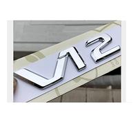 LAZIRO Chrome Black V12 V 12 Letters Sides Badges Emblems Fit For Mercedes Benz MAYBACH S500L S600L S63 S65 S65L AMG