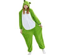 LazLake Frog Costume Onesie Lightweight Fleece Pyjamas with Hood & Size Chart Frog-L