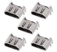 Lazmin 5Pcs HDMI Port for Motherboard Console, Replacement HDMI Port Interface Connector Socket