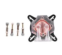 Lazmin Computer PC GPU Universal Water Cooling Block, Waterblock Liquid Cooler 40MM Copper Base Transparent Acrylic Cover 25 Water Channels Anti-Oxidization