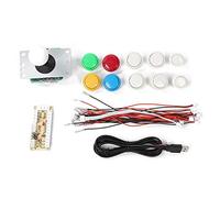 Lazmin DIY Game Buttons Combat Joystick, Replacement Fighting Stick Fighter Joystick Rocker Kit Controller for Rapsberry PI PC