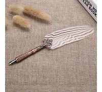 Lazmin Retro Classical Quilling Pen, Calligraphy Feather Dip Quill Pen Writing Ink Set Stationery Gift Box with 3 Nibs, quill pen and Ink Bottle(White)