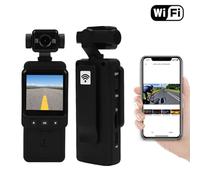 Lazmin112 1080P Body Camera, 270° Rotation Len, 3 Axis Stabilization, WiFi, Night Vision, Motion Detection, 1.54 Inch Color Screen, for Outdoor Sport, Bike, Travel, (with 64G Memory Card)