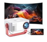 Lazmin112 1080P Portable Projector, Full HD WiFi Mini Projector with 360 Degree Rotation Auto Correction, Compatible with TV Stick Laptop Smartphone for Home Outdoor Movie Gaming (UK Plug)