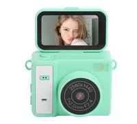 Lazmin112 2MP Digital Camera, 2K HD 180° Flip Screen Compact Camera with 6 Creative Filters and Built in Flash, for Selfie Vlog Travel Photography (Green)