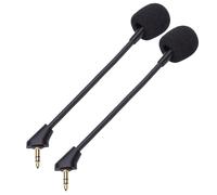 Lazmin112 2PCS Replacement Microphone for Gaming Headset, Noise Cancelling Boom Mic with 3.5mm Plug, Oxidation Resisting Gold Plated Plug and OFC Copper Cable, Replacement Parts