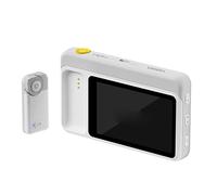 Lazmin112 3.1 Inch Rear Camera Monitor, Wireless Phone Vlogging Screen with Magnetic Remote Control, 2.4G 5G Dual Band Connection for IOS OS Devices (White)