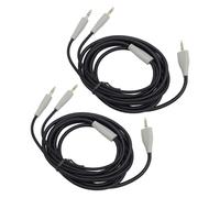 Lazmin112 3.5mm to Dual 3.5mm Earphone Cable, OFC Core Woven Wire with Independent Shielding for L R MIC, 6.6ft PC Headset Adapter Cord for MMX100 Headset