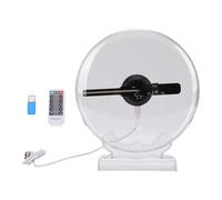 Lazmin112 3D Hologram Fan, 7.1 Inch 3D Holographic Display with APP Control and Bluetooth, 1080x160 Resolution 80 LED Beads, Portable Stylish Design for Retail Stores Restaurants