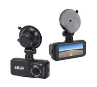 Lazmin112 4K Dash Cam, 3.0 Inch IPS Screen 170° Wide Angle Front and Rear Car Camera with WiFi, G Sensor, Loop Recording, Parking Mode, for Cars, Rideshare Drivers, Commuters