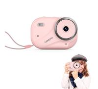 Lazmin112 4K Digital Camera, 16X Digital Zoom, 48MP Anti-Shake, with Flashlight 32GB Card, 2.4inches Screen, Portable Compact Point and Shoot Camera for Vlogging, Teens Adult Beginner (Pink)