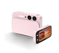 Lazmin112 4K Digital Camera, 64Mp, 2.8 Inch Oled Touch Screen, 16X Zoom, Autofocus, Anti Shake, 10x Telephoto Lens, Wide Angle Lens, Night Vision, Otg Adapter, Smart Beauty, 32Gb (Pink)