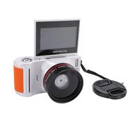 Lazmin112 4K Digital Camera, 64Mp, 3inch, Hd 180° Flip Screen, 18X Zoom, Autofocus, Anti Shake, Wifi Transfer, 4K Photography, Facial Detection, Portable Compact Camera, for Travel (White)