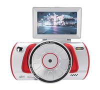 Lazmin112 4K Retro Digital Camera, 64MP 18X Optical Zoom, Smart Auto Focus, 3 Inch Flip Screen, Anti Shake, Support HD Video Record, Retro Video Camera, for Travel, Selfie, Vlog (Silver)