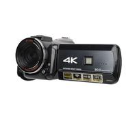Lazmin112 4K Video Camera Camcorder, 30MP UHD WiFi IR Night Vision Vlogging Camera Recorder, 32X Zoom, 3In IPS Rotation Touchscreen, with Microphone, Remote Control, 2 Batteries, Lens Hood