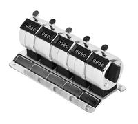Lazmin112 5 Units Stainless Steel Mechanical Counter Metal Manual Clicker 4 Digit Tally Hardware Tools, Easy to Use, Resettable, Clear Reading, for Airdrome, Terminal, Factory Statistics