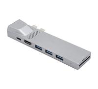 Lazmin112 8-Port USB 3.0 Hub, Ultra-Slim Data USB Hub with 4K Output, 3 .0 Ports, / Card Reader for Computer Office Home