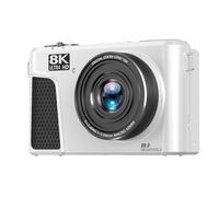 Lazmin112 8K Digital Camera, 88Mp, 18x Zoom, 3inch,180° Flip Screen, Autofocus, 18 Creative Filters, Wireless Control, Fill Light, Video Record, Travel Camera, for Live Streaming (White)
