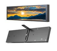 Lazmin112 9.2 Inch Computer Case Secondary Screen, PC Case Side Screen, CPU Temperature Monitor Display with Customizable Themes Wallpapers Performance Metrics (Black)