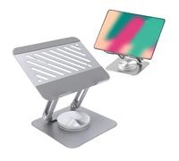 Lazmin112 Adjustable Tablet Stand, 360° Rotating Tablet Holder with Weighted Base and Non Slip Silicone, for Up to 13 Inches