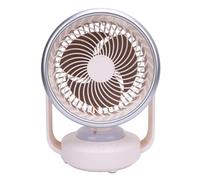 Lazmin112 Air Circulator Fan, 4 Speed Adjustable with 90° Tilt and Auto Oscillation, Warm Ambiance Light, Removable Front Cover for Home Office Bedroom