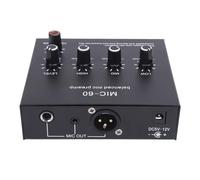 Lazmin112 Balanced Mic Preamp, 10 60dB Gain Booster with 3 Input XLR 6.35mm 3.5mm, 48V Power for Dynamic Condenser Microphones Recording Studio Live Streaming